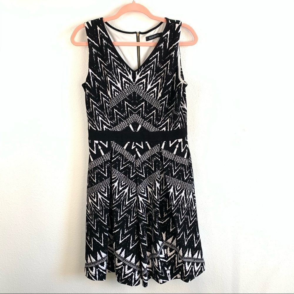 Ellen Tracy Black White Dress
